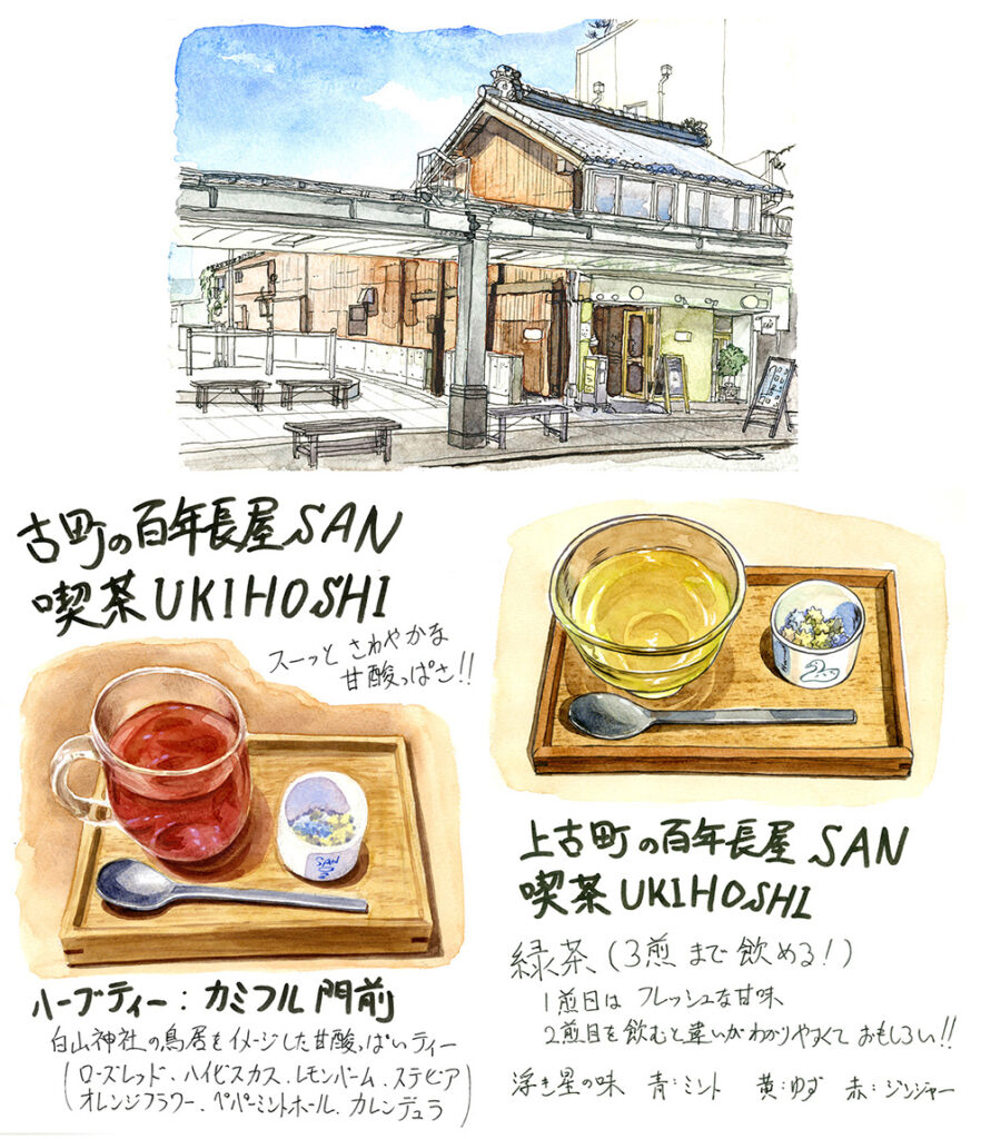 商店街のスケッチ2